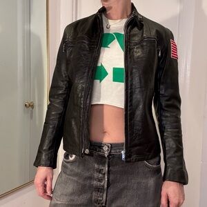 Vintage Black Leather Jacket